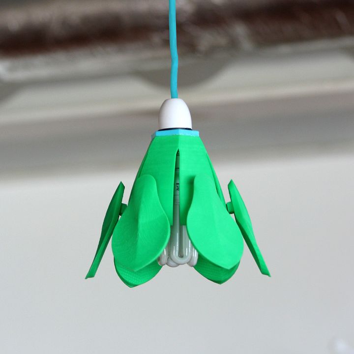 flora verde Lampenschirm Garten design modern 3D print model - Mito3D