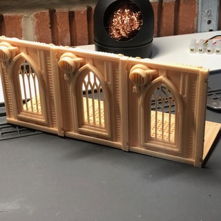 futuristic gothic arch window lee anderson Tabletop 3D Printable Terrain Sci-Fi terrain 40k building fdm modular ruins 3d print model - Mito3D