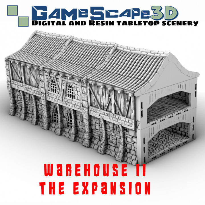 infinito armazém 2 expansão gamescape3d tampo mesa 3D imprimível terreno loja fantasia construção cidade Cidade comerciante 3D print model - Mito3D