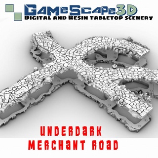 underdark estrada 1 gamescape3d tampo mesa personagens criaturas fantasia universo 3D imprimível terreno loja masmorra comerciante caverna pântano 3d print model - Mito3D