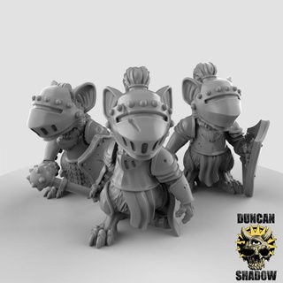 mousle knight's mace's pre supported duncan shadow Tabletop Characters & Creatures Fantasy Universe Store knight mace dungeonsanddragons dnd mice tabletopgames anthropomorphic anthro presupported humblewood burrowsandbadgers 3d print model - Mito3D
