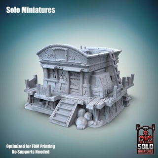ol ' grahams courses Achevée ensemble solo miniatures vieux guerre zombi table apocalypse abandonné 3d print model - Mito3D