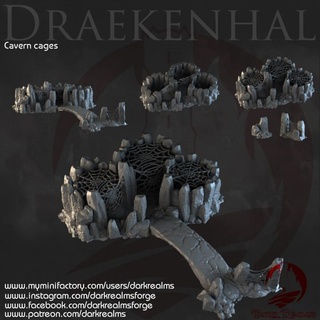 dark realms draekenhal - cavern scatter forge Tabletop Characters & Creatures Fantasy Universe Store fantasy terrain 3d print model - Mito3D