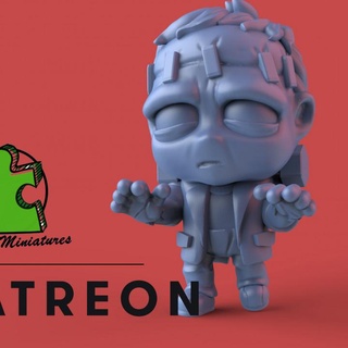 frankenstein chibi celia fermoselle Tabletop Characters & Creatures Fantasy Universe Store cute miniatures boardgames classicmonsters hollywoodmonsters 3d print model - Mito3D