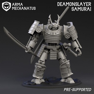 deamonslayer-samurai arma mechanatus knight rpg sci-fi space wargames mecha tabletop katana samurai 28mm dread dreadnought grimdark deamonslayer 3d print model - Mito3D