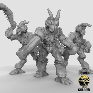 thri-kreen mantis arms pre supported duncan shadow Tabletop Characters & Creatures Fantasy Universe Store bug creature fantasy insect dungeonsanddragons ant dnd folk tabletopgames ttrpg presupported 3d print model - Mito3D