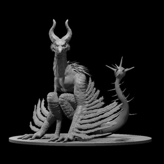 alquam demon lord night miguel zavala  Tabletop Tabletop Characters & Creatures Fantasy Universe Tabletop Tabletop Characters & Creatures Tabletop demon bird  3d print model - Mito3D