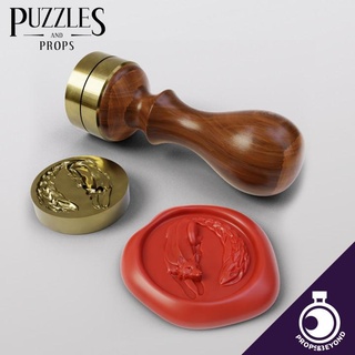 wax seal - fox props&beyond accessory ancient card dragons dungeons epic fantasy gaming gift item master medieval prop roleplay rpg symbol toy warhammer magic cosplay props supportless tabletop puzzles real beyond size d&d dnd dm 5e stat representation gm gamemaster wondrous in-game 3d print model - Mito3D