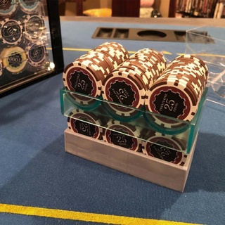 póker chip bandeja estante apilable 3 tamaños establecido oficial diseño Miguel Calhoun 3d print model - Mito3D
