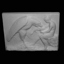 relief depicting ganymede eagle hermitage museum st petersburg scan 3d print model - Mito3D