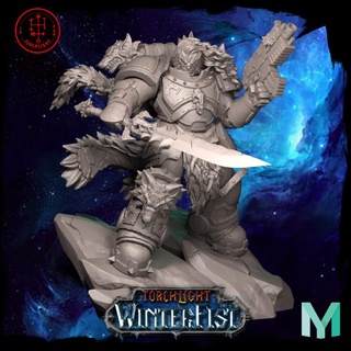 torche poing 39 hiver modèles table personnages créatures Sci univers boutique espace statue jeu guerre Spacewolf wulfen 3d print model - Mito3D