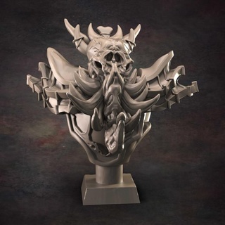 undead lord bust 01 red clay collectibles Store loxodon 3d print model - Mito3D