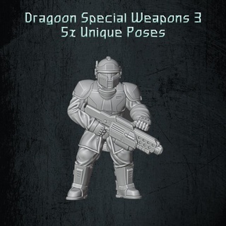 dragoon special weapon pack 3 quartermaster3d Tabletop Characters & Creatures Sci-Fi Universe Store miniatures soldier trooper scifi infantry 28mm skirmish grimdark 3d print model - Mito3D