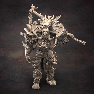 undead tusk lord 02 red clay collectibles Store bones elephant loxodon 3d print model - Mito3D