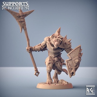bonegnasher gnoll - modular b artisan guild dragons dungeons fantasy mini rpg miniature tabletop supports wargame dnd beasts ttrpg units presupported gnolls supported 3d print model - Mito3D