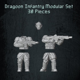 dragon infanterie soldat modulaire pack quartermaster3d table accessoires personnages créatures Sci univers boutique miniatures scifi 28mm sombre cavaliers 3d print model - Mito3D