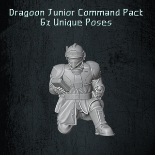 dragoon junior command pack quartermaster3d Tabletop Characters & Creatures Sci-Fi Universe Store miniatures scifi soldiers infantry 28mm grimdark troopers officers 3d print model - Mito3D
