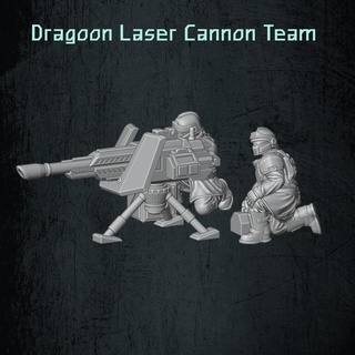 dragoon laser cannon team quartermaster3d Tabletop Characters & Creatures Sci-Fi Universe Vehicles Machines Store scifi soldiers artillery infantry 28mm grimdark troopers heavyweapons 3d print model - Mito3D