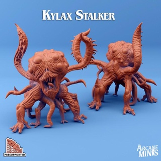 kylax stalker arcane minis dragon dragons dungeons roleplay rpg steampunk mutant arms eyes dungeon tentacles patreon d&d dnd mutation 5e aberration void stories presupported pre-supported arcanapunk magipunk magitech sordane supported skies aberrations 3d print model - Mito3D