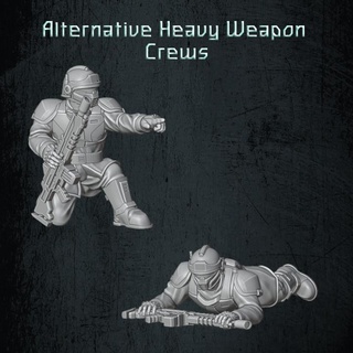 dragoon alternate weapon crews quartermaster3d Tabletop Characters & Creatures Sci-Fi Universe Store heavy weapons scifi soldiers infantry 28mm crew grimdark troopers 3d print model - Mito3D