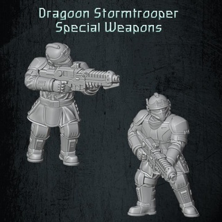 dragoon stormtrooper special weapons quartermaster3d Tabletop Characters & Creatures Sci-Fi Universe Store scifi plasma infantry elite 28mm grimdark troopers 3d print model - Mito3D