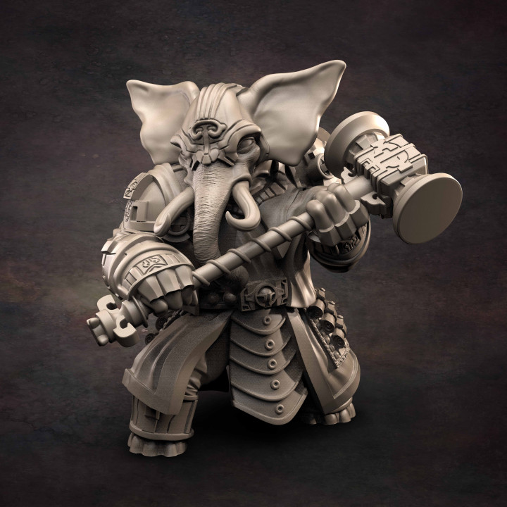 loxodon cleric red clay collectibles Store elephant 3D print model - Mito3D