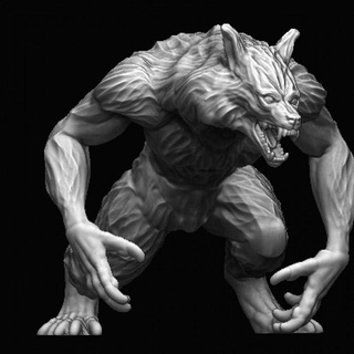 clifford big red werewolf klt studio Store rpg undead tabletop 3d print model - Mito3D