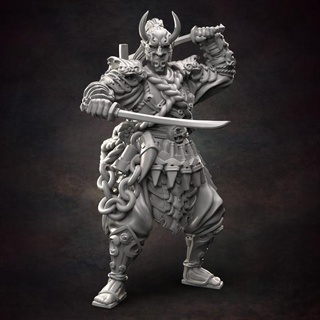 orco ninja rosso argilla oggetti collezione negozio giapponese samurai 3d print model - Mito3D