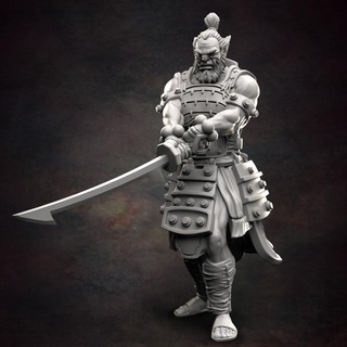 orc warrior red clay collectibles free japanese orc warrior  3d print model - Mito3D