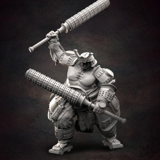orc tank 04 red clay collectibles Tabletop Characters & Creatures Fantasy Universe Store japanese samurai horde 3d print model - Mito3D