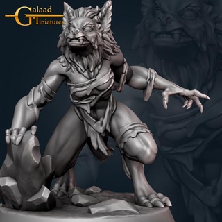 october release - werewolf 02 galaad miniatures Tabletop Characters & Creatures Fantasy Universe Store dragon roleplay vampire wolf hunter moon shape tabletop hunt encounter dnd tribes shift 3d print model - Mito3D