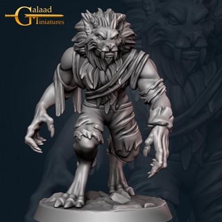 october release - werewolf 03 galaad miniatures Tabletop Characters & Creatures Fantasy Universe Store dragon fantasy roleplay vampire wolf hunter moon shape tabletop hunt encounter dnd shift 3d print model - Mito3D