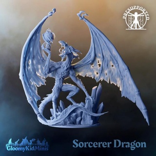 sorcerer dragon gloomykidminis Tabletop Characters & Creatures Fantasy Universe Store desert boris dnd wasteland darksun athas 3d print model - Mito3D