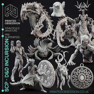 scp d&d incursion - 13 model pack presupported 32mm scale illustrated & stated printed obsession Store 3d creature dragons dungeons fantasy game gaming heart hell kickstarter king lizard mini monster printing rpg miniature mars pc tabletop fury cyberpunk kill supports darkness hard patreon saturn secure edition protect dnd 5th rules pathfinder mono cr10 photon heaven many npc ultra scarlet elegoo cr20 ttrpg 5e hath pre-supported contain stats voices tickle cain able 3d print model - Mito3D