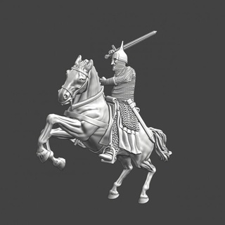 mounted russian knight sword northern crusades miniatures Tabletop Characters & Creatures Store stl ancient battle helmet wargaming warrior horse charging cavalry chainmail 28mm ed lake attacking peipus novgorod 3d print model - Mito3D