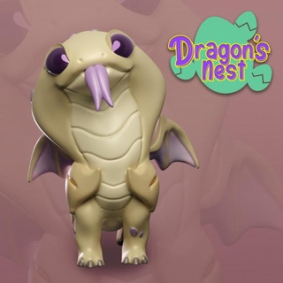 baby cobra dragon red clay collectibles Tabletop Characters & Creatures Fantasy Universe Store egg cub 3d print model - Mito3D