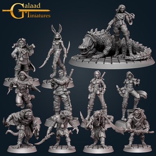 november release rogues galaad miniatures Tabletop Characters & Creatures Fantasy Universe dragon fantasy female hero human mini monster roleplay male rat dagger tabletop dungeon sofia rogue dnd leather skaven mercenary halfling aaron thieves hanna supported baltar maeva letho nadia 3d print model - Mito3D