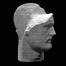 cabeça homem barbudo getty villa los angeles scan 3d print model - Mito3D