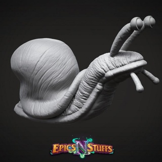 giant snail miniature - pre-supported epics n stuffs Store animal beast creature dragons dungeons fantasy monster rpg boardgame tabletop adventure dnd pathfinder ttrpg 5e supported epicsnstuffs 3d print model - Mito3D