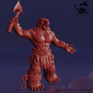 werebear medium lycanthrope 1 inch 25 mm base 1+ 32+ height miniature 2moronic miniatures Tabletop Characters & Creatures Fantasy Universe Store board dragons fantasy game mini rpg tabletop d&d pathfinder 5e dungeos pre-supported swargard 3d print model - Mito3D