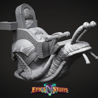 giant snail mount variant 02 miniature - pre-supported epics n stuffs Store animal beast dragons dungeons fantasy monster rpg boardgame tabletop dnd pathfinder ttrpg supported epicsnstuffs 3d print model - Mito3D