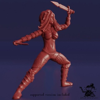 barbarian sword-dancer medium female human 1 inch 25 mm base size 125 32 height miniature 2moronic miniatures Tabletop Characters & Creatures Fantasy Universe Store board dragons dungeons fantasy game mini rpg sword dancer tabletop d&d pathfinder 5e pre-supported swargard 3d print model - Mito3D