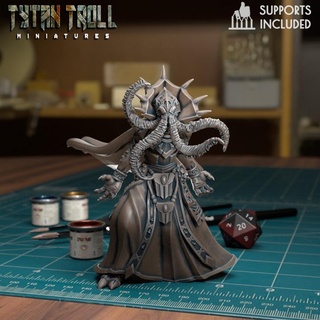 brainflayer 01 pre-supported tytantroll miniatures Tabletop Characters & Creatures Store dragons dungeons mini scale minis dnd 32mm mindflayer presupported 3d print model - Mito3D