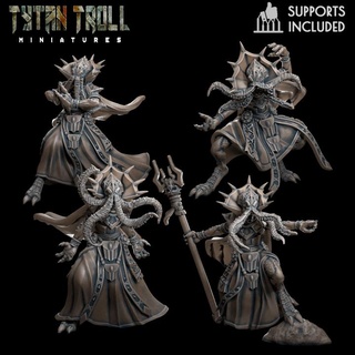 brainflayer pack pre-supported tytantroll miniatures Tabletop Characters & Creatures Store dragons dungeons fantasy scale miniature resin minis printers dnd 32mm presupported 3d print model - Mito3D