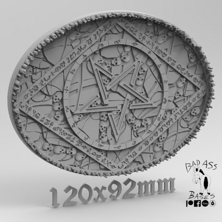 summoning circle demons badassbases Tabletop 3D Printable Terrain Store demon 40k terrain base summon chaos d&d dnd wh40k bases chaotic 3D print model - Mito3D