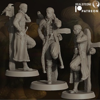 fabbro umano canaglia realsteone miniature tavolo personaggi creature negozio cappotto dnd 3d print model - Mito3D