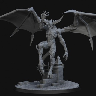 diabolo devil - 32mm dnd miniature ethantsavage Tabletop Characters & Creatures Store demon fantasy monster base fanart final integrated presupported diabolos 3d print model - Mito3D