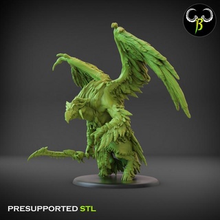 avian mystic claybeastcreation Tabletop Characters & Creatures Store demon beast bird horror chaos vulture 3d print model - Mito3D
