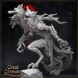 fox abomination great grimoire Tabletop Characters & Creatures boss darkfantasy greatgrimoire foxmonster 3heads foxabomination 3d print model - Mito3D