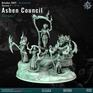 ashen council fleshcraft studio Tabletop Characters & Creatures Store bone skeleton warrior fire priest gravelords incendia 3d print model - Mito3D